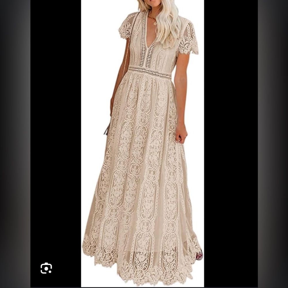 Boho lace maxi dress